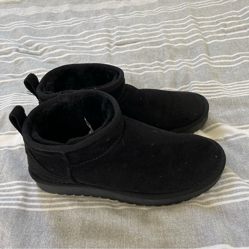 Black mini ankle boots